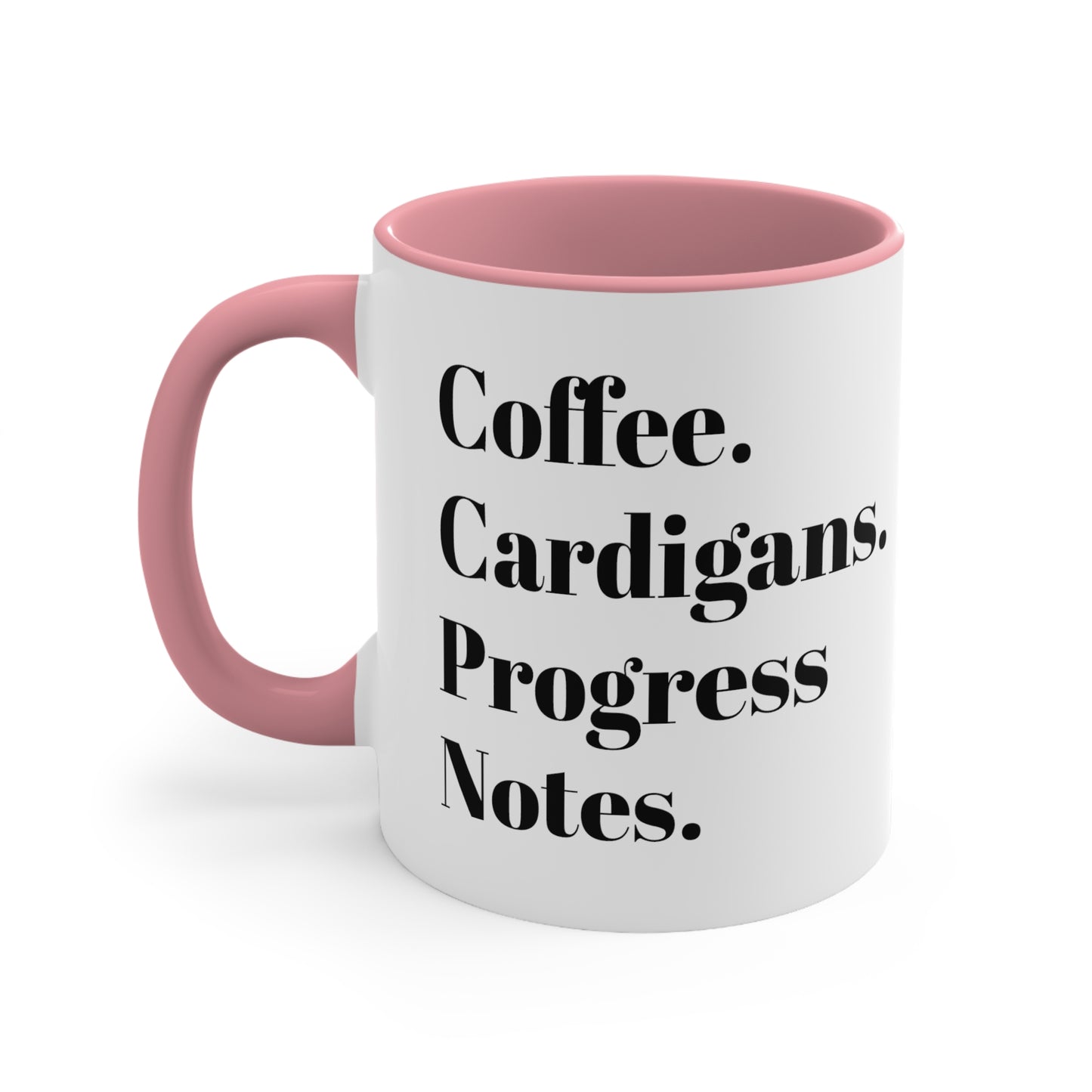 Coffee Cardigans Progress Notes Mug