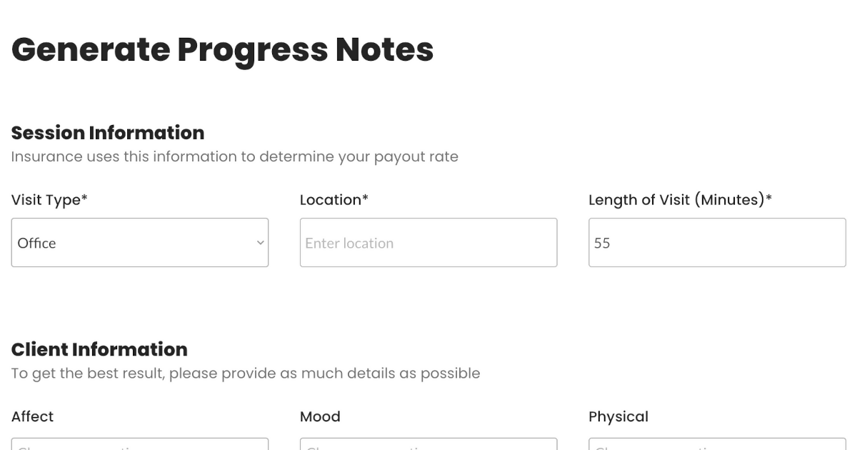 Progress Notes and Treatment Plan Maker