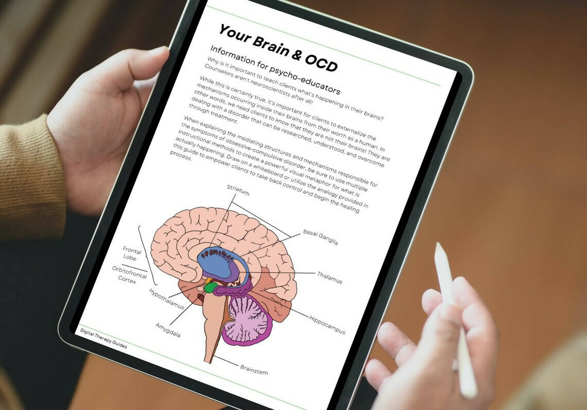 OCD Workbook | OCD Awareness | Treatment Guide | ERP | Medications Quick Guide | Neuroscience| Brain| Therapy Resource | Printable
