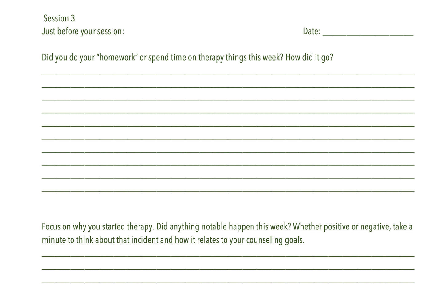 Guided Therapy Journal