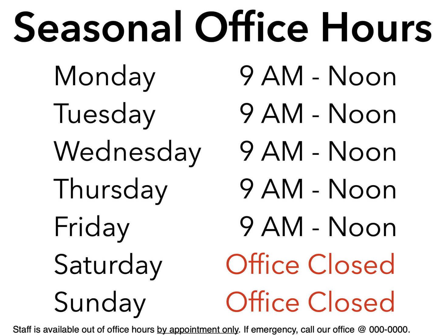 Office Hours Sign