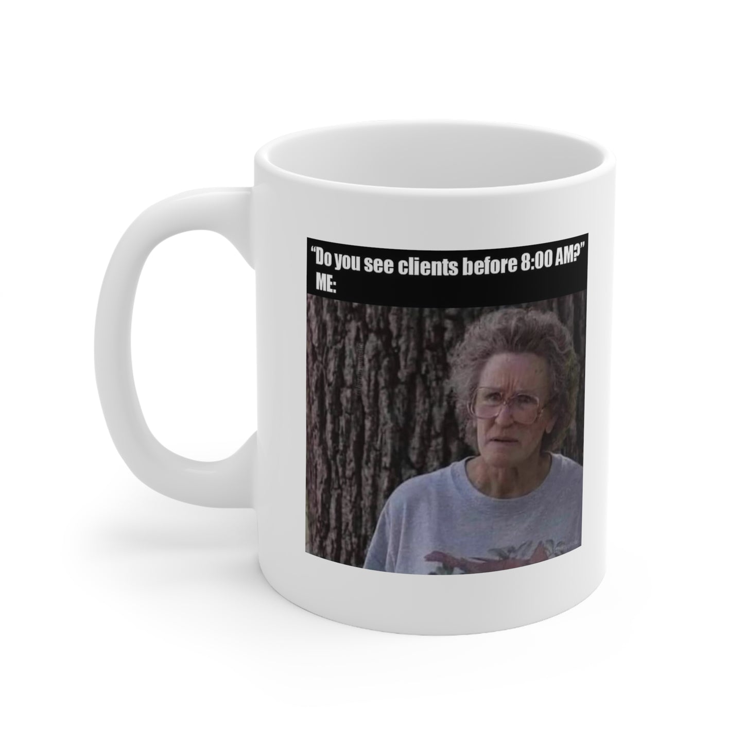 8 am Ceramic Mug 11oz