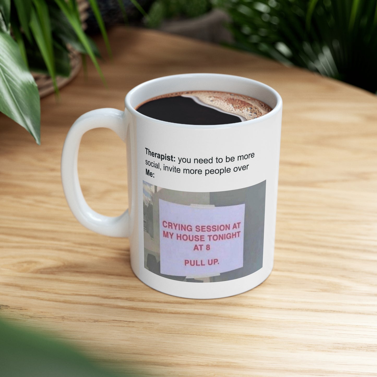 Antisocial Meme Ceramic Mug 11oz