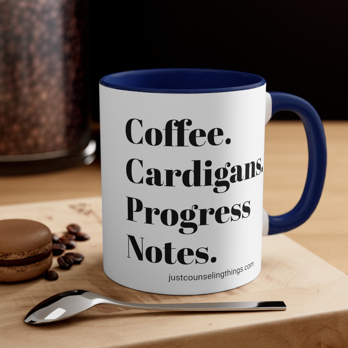 Coffee Cardigans Progress Notes Mug