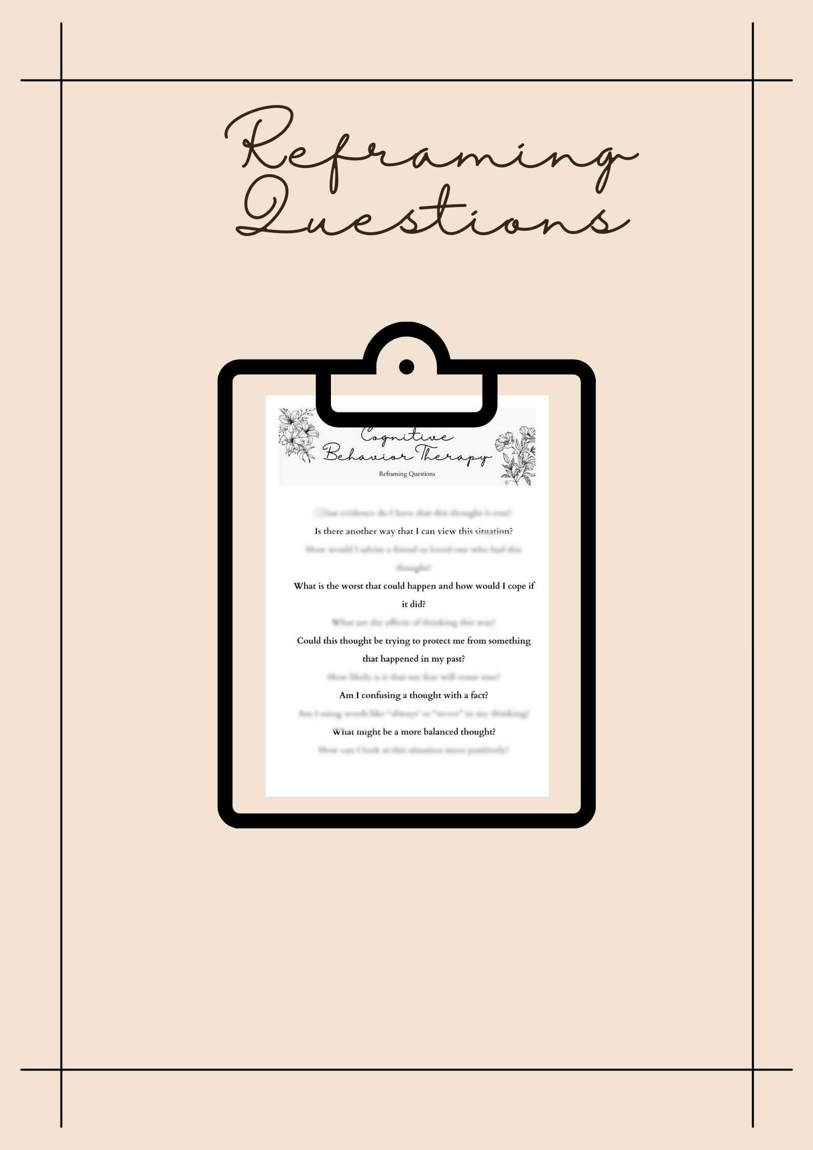 Reframing Questions – Just Counseling Things