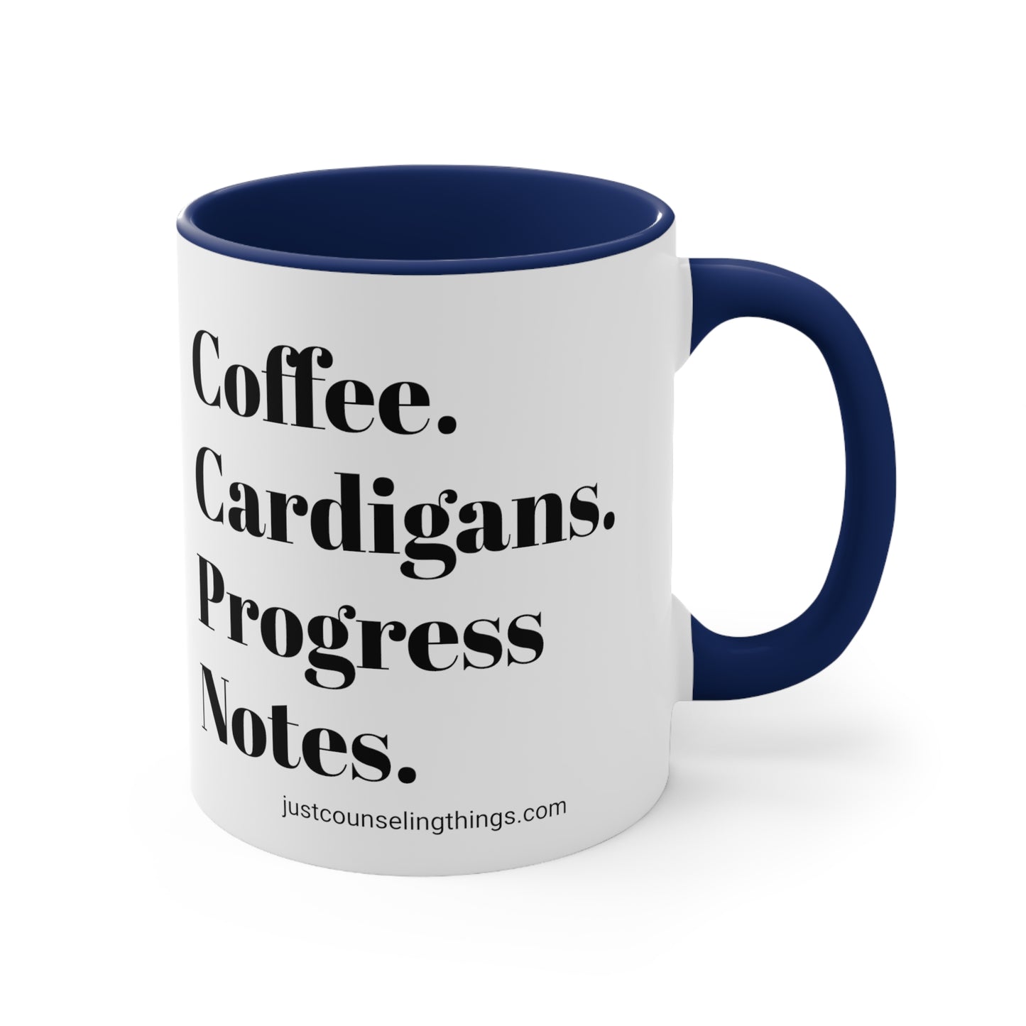 Coffee Cardigans Progress Notes Mug