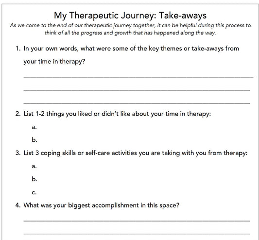Therapy Termination Worksheet