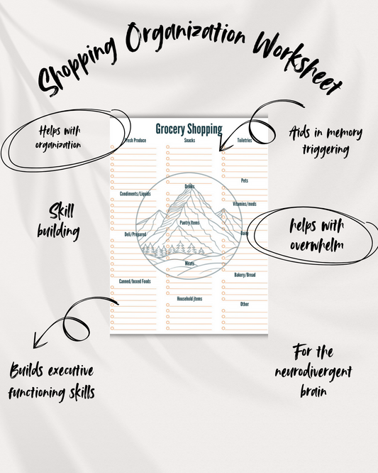 Grocery shopping organization list