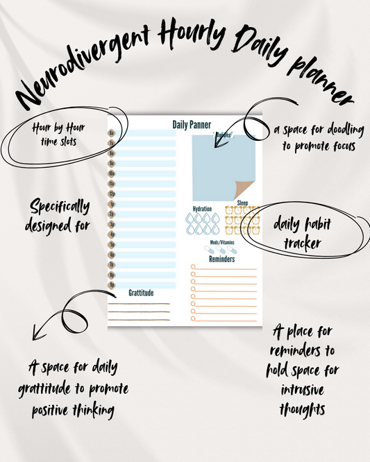 Hour by Hour Daily Planner for Neurodivergence