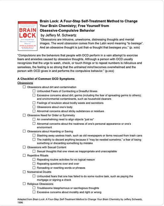 Brain Lock 4 Steps Worksheet
