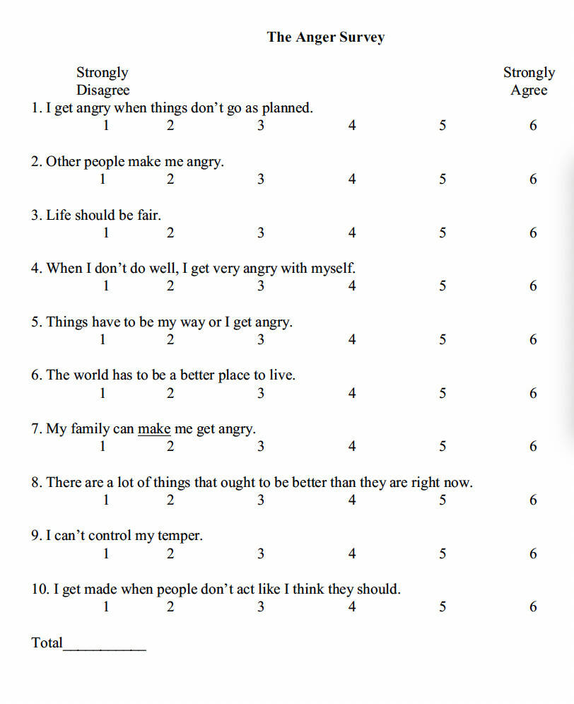 Children's Anger Survey & Rational vs. Irrational Belief Survey