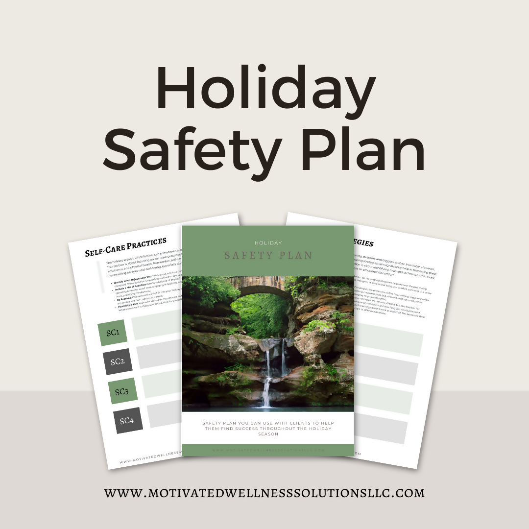 Holiday Mental Health Safety Plan Workbook