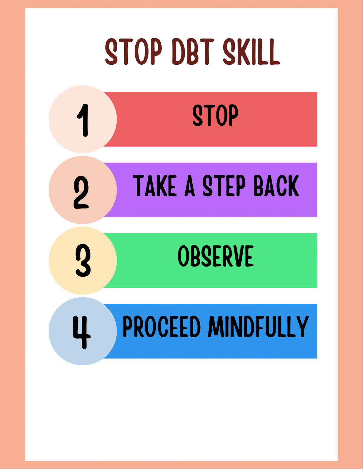 Not Skill Stop DBT STOP Skill – Just Counseling Things