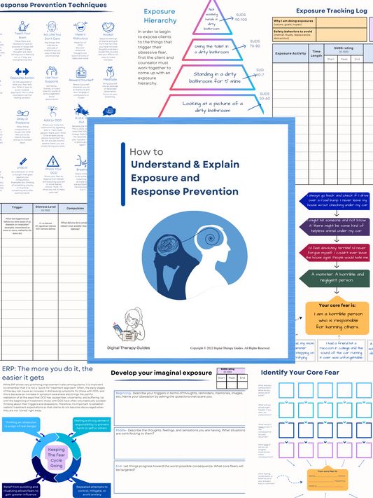 Exposure Workbook | ERP Worksheets | Exposure Tools | Diary Tracker Log | OCD Awareness | Treatment Guide | Therapy Resource | Printable