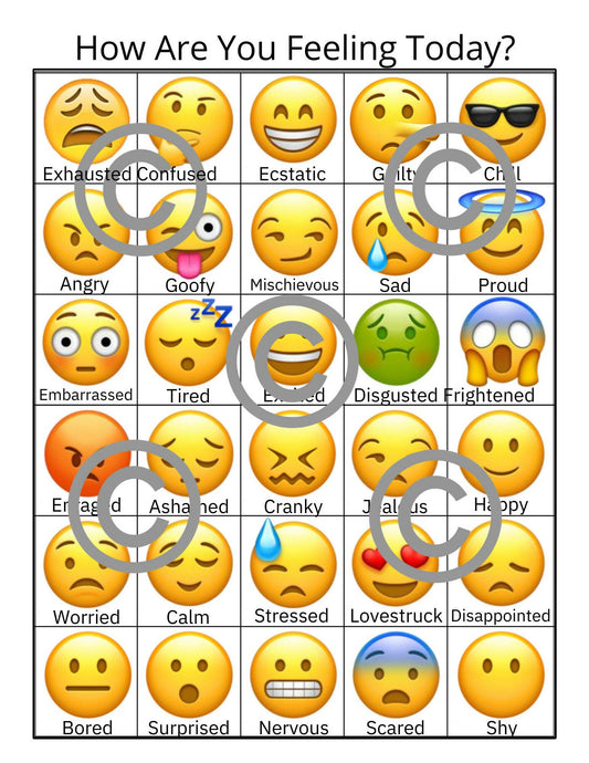 Emoji Feeling Face Sheet