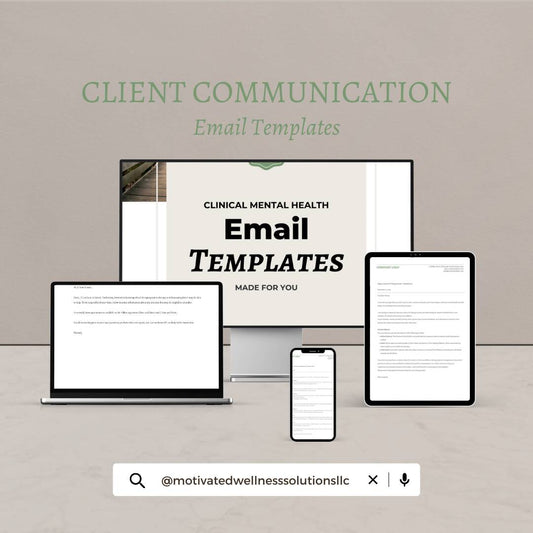 Clinical Mental Health Email Templates