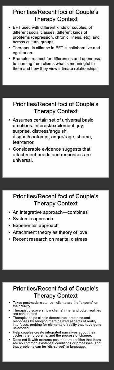 Susan Johnson's Becoming an Emotionally Focused Couples Therapist PowerPoint