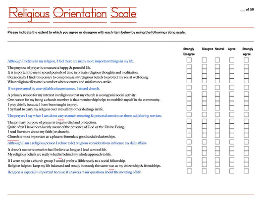 Religious Orientation Scale (ROS)