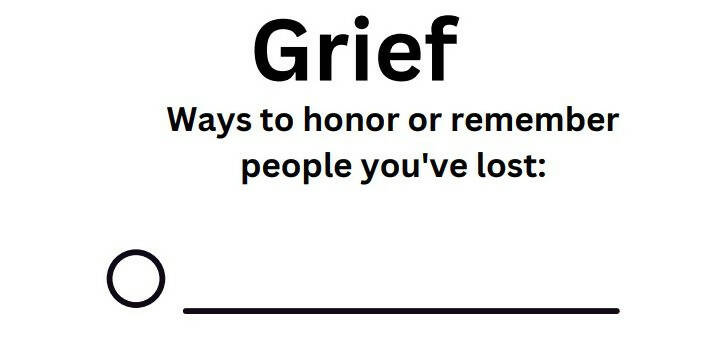 Grief worksheet